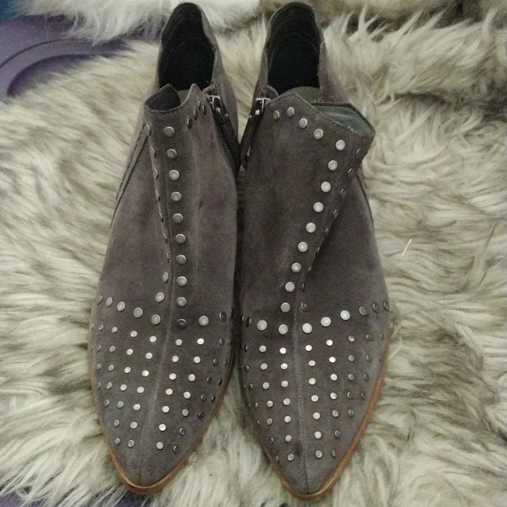 1 state studded ankle booties